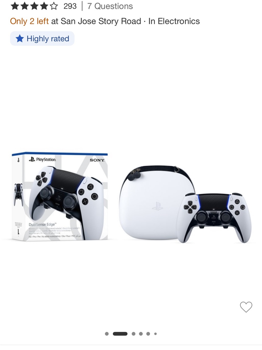 Sony DualSense Edge Wireless Controller - White & Black